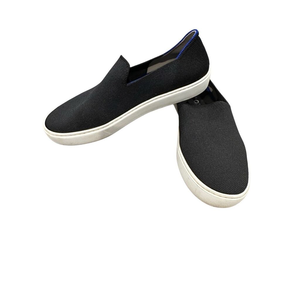 Rothy's The Original Slip On Sneaker Black Knit Loafers Shoe Womens Size 8.5